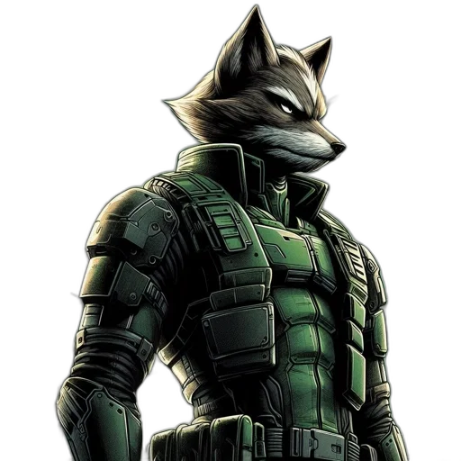 animal, jacket, mask, comic book art transparent PNG cut-out