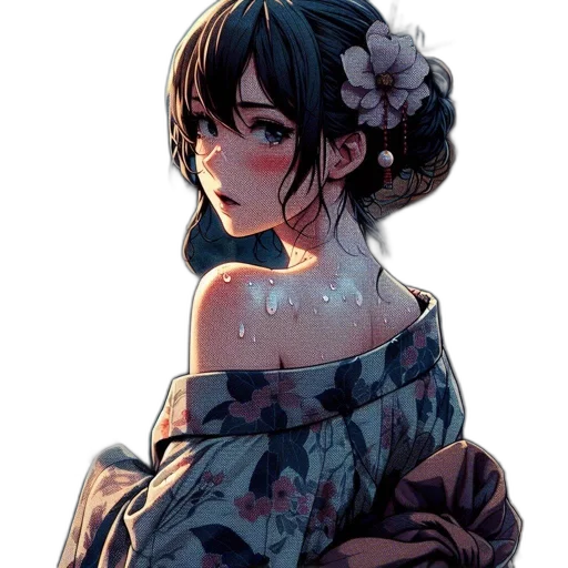 dress, face, flower, crown transparent PNG cut-out