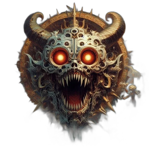 mask, face, creature, weapon transparent PNG cut-out