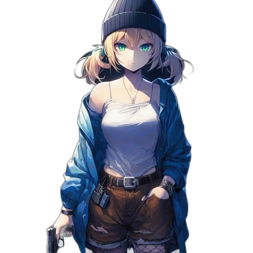 jacket, weapon, hat, staff transparent PNG cut-out