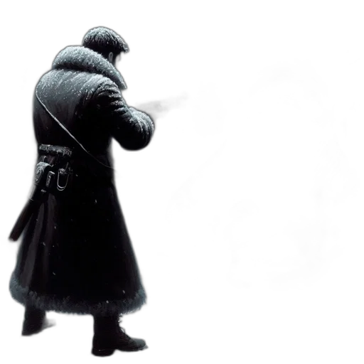 jacket, staff, hat, umbrella transparent PNG cut-out
