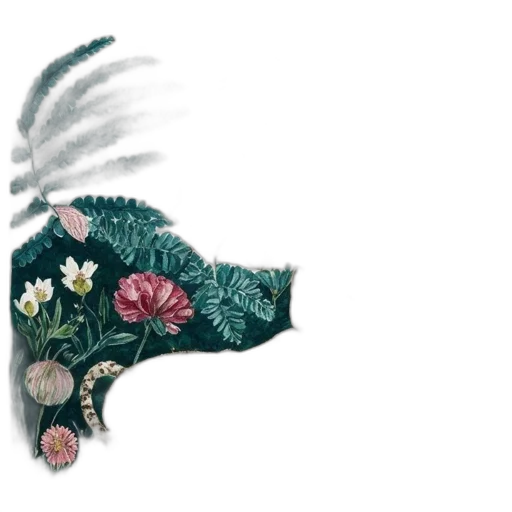 dragon, crown, mask, flower transparent PNG cut-out