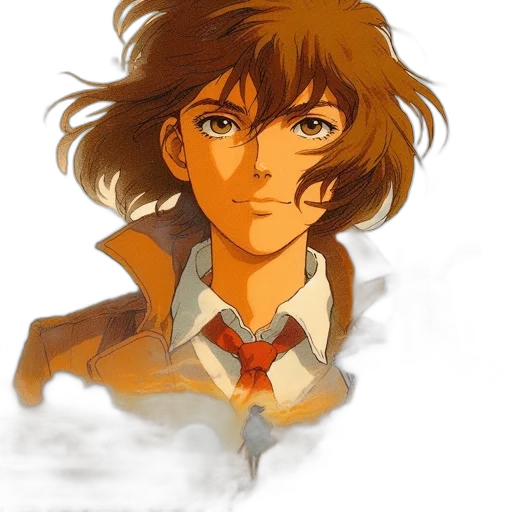 jacket, face, anime, watercolor transparent PNG cut-out