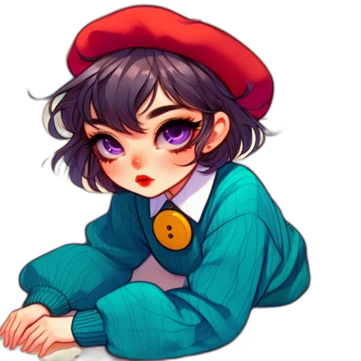 hat, staff, face, pixel art transparent PNG cut-out