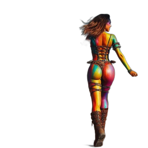dress, hair, concept art, 3d render transparent PNG cut-out