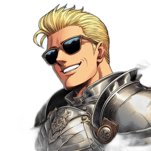 face, sword, weapon, jacket transparent PNG cut-out