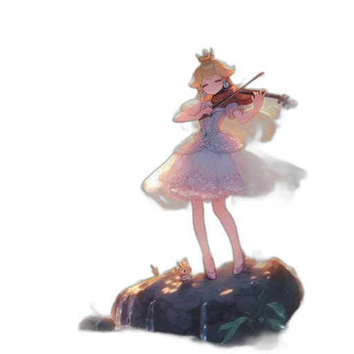 dress, crown, creature, weapon transparent PNG cut-out