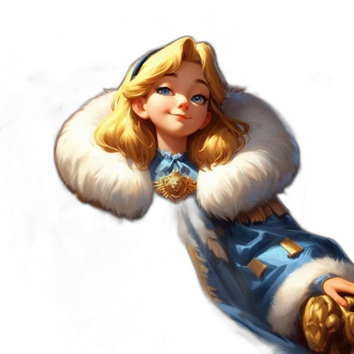 crown, dress, face, staff transparent PNG cut-out
