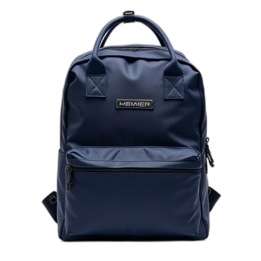 navy, blue, backpack, logo transparent PNG cut-out