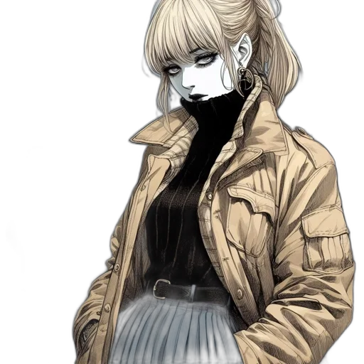 jacket, face, mask, creature transparent PNG cut-out