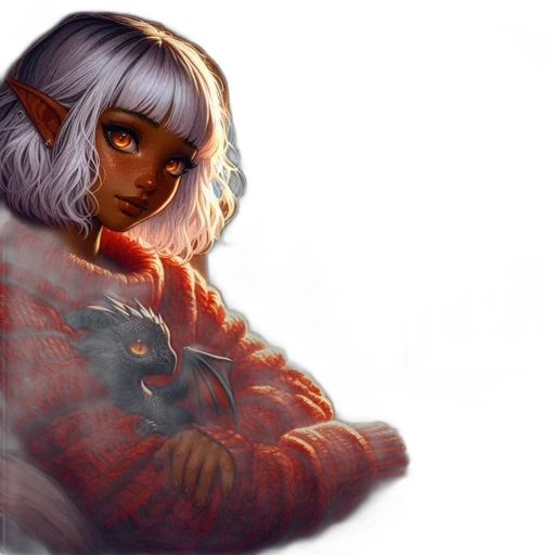 face, dragon, staff, creature transparent PNG cut-out