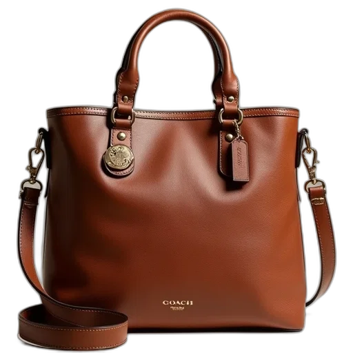 photorealistic, earth tones, coach, shoulder transparent PNG cut-out