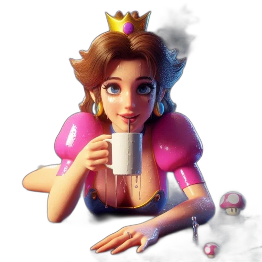 crown, staff, face, 3d render transparent PNG cut-out