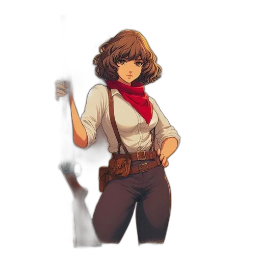 staff, jacket, weapon, robot transparent PNG cut-out