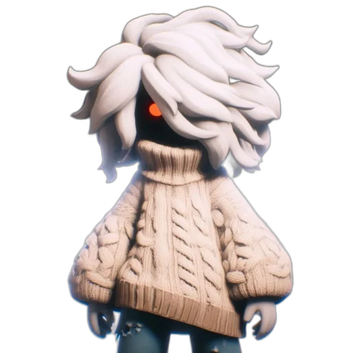 jacket, mask, hair, creature transparent PNG cut-out