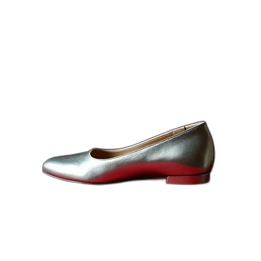shoes, 3d render, silver, slipper transparent PNG cut-out
