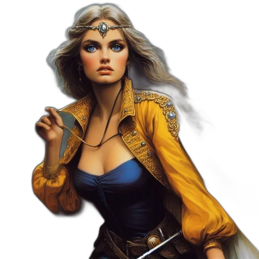 fantasy art, comic book art, concept art, photorealistic transparent PNG cut-out