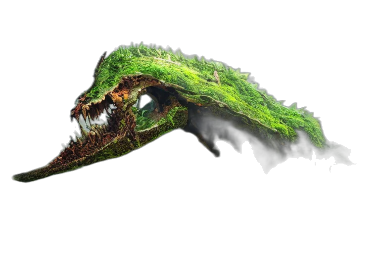 dragon, creature, animal, staff transparent PNG cut-out