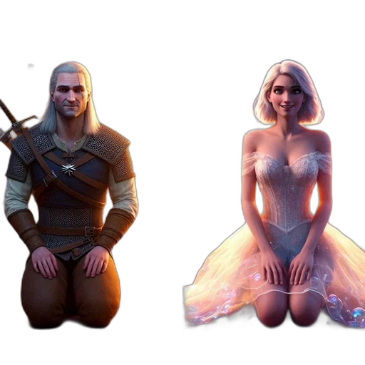dress, concept art, fantasy art, 3d render transparent PNG cut-out