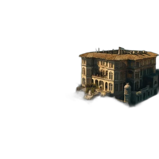 building, furniture, crown, 3d render transparent PNG cut-out