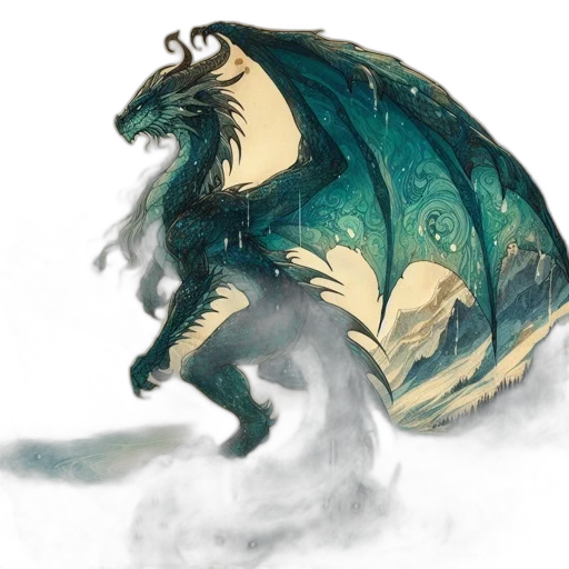 dragon, creature, animal, fantasy art transparent PNG cut-out
