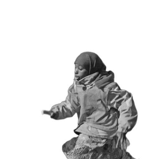 jacket, creature, staff, face transparent PNG cut-out