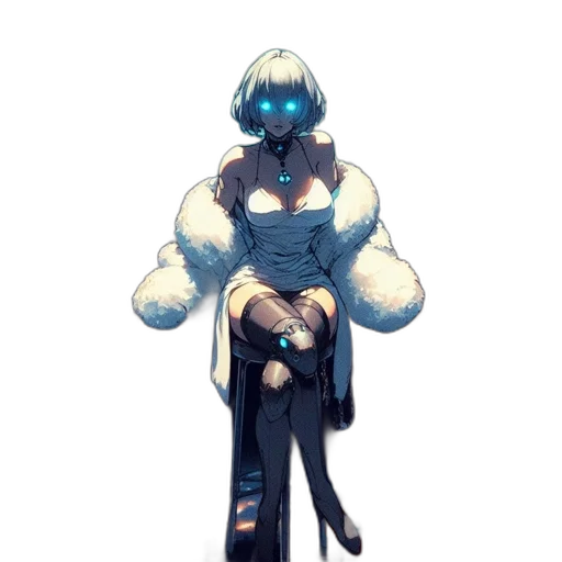 robot, jacket, dress, creature transparent PNG cut-out