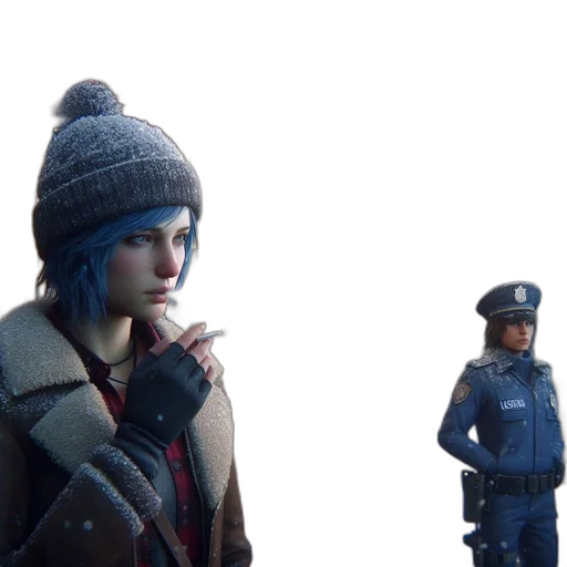 jacket, hat, concept art, 3d render transparent PNG cut-out