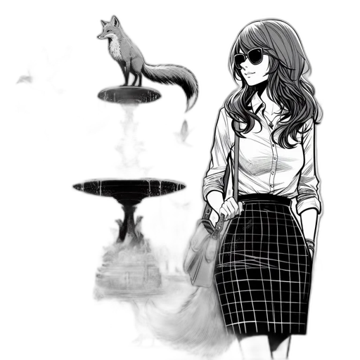 dress, staff, creature, animal transparent PNG cut-out