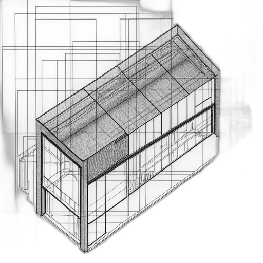 building, furniture, 3d render, concept art transparent PNG cut-out