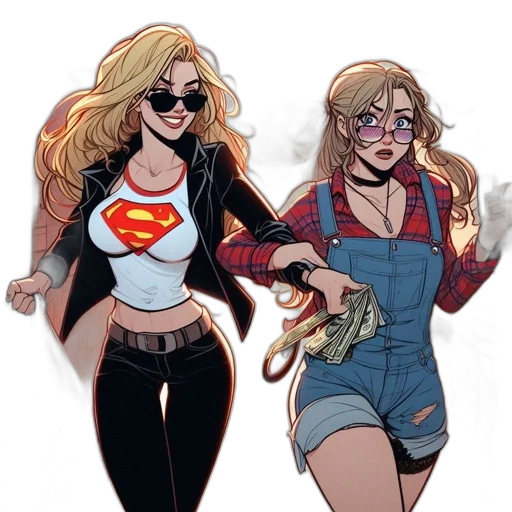comic book art, concept art, cartoon, fantasy art transparent PNG cut-out
