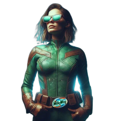 jacket, comic book art, concept art, green transparent PNG cut-out