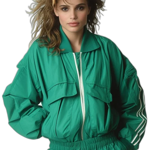 jacket, dress, vaporwave, photorealistic transparent PNG cut-out