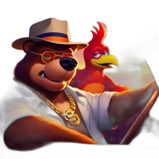 hat, staff, animal, concept art transparent PNG cut-out