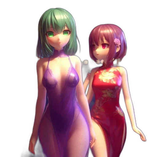 dress, robot, jewelry, 3d render transparent PNG cut-out