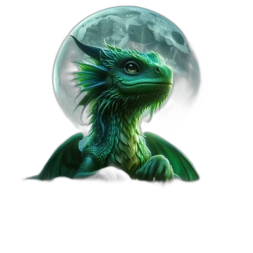 dragon, creature, staff, mask transparent PNG cut-out