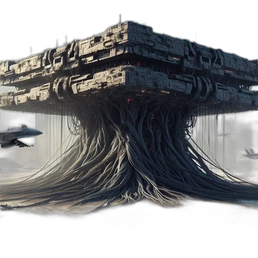 tree, building, hair, creature transparent PNG cut-out
