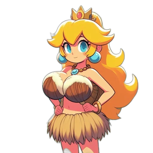 crown, dress, staff, pixel art transparent PNG cut-out