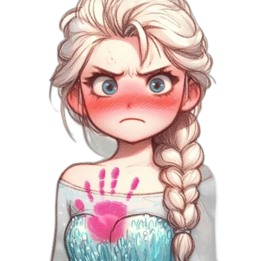 dress, face, creature, watercolor transparent PNG cut-out