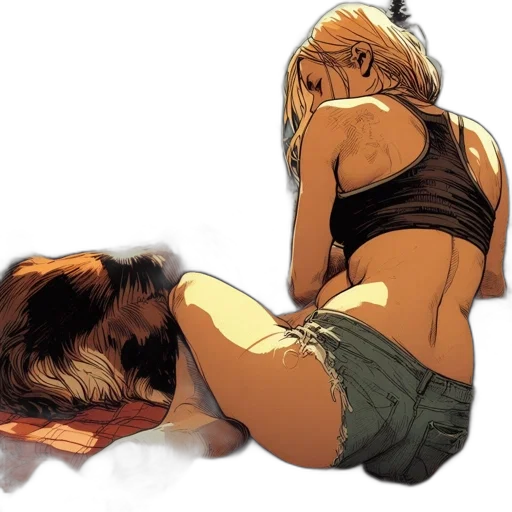 comic book art, concept art, watercolor, photorealistic transparent PNG cut-out