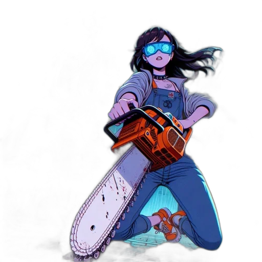 weapon, sword, staff, robot transparent PNG cut-out