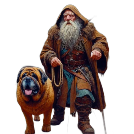 animal, creature, staff, fantasy art transparent PNG cut-out