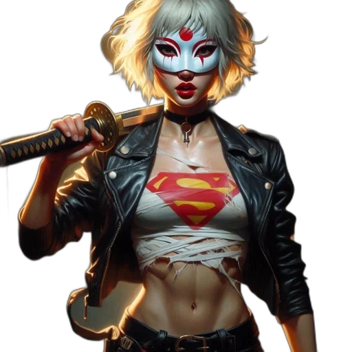 mask, comic book art, concept art, cyberpunk transparent PNG cut-out