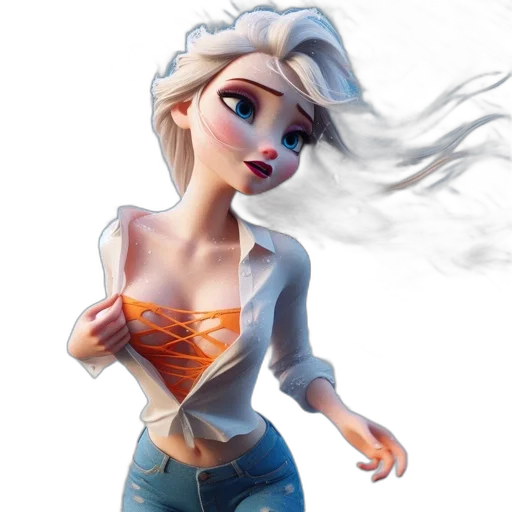 dress, concept art, fantasy art, 3d render transparent PNG cut-out