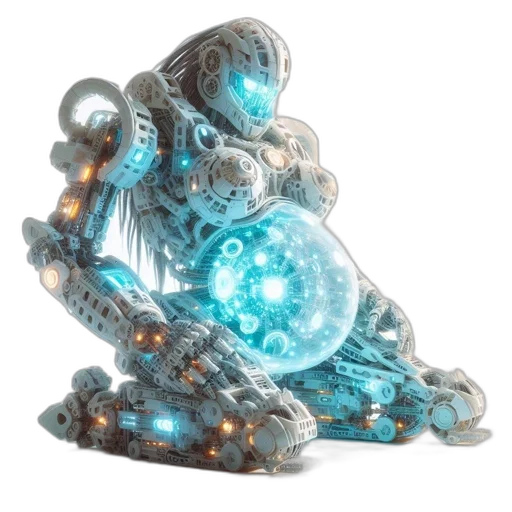 jewelry, robot, dragon, 3d render transparent PNG cut-out