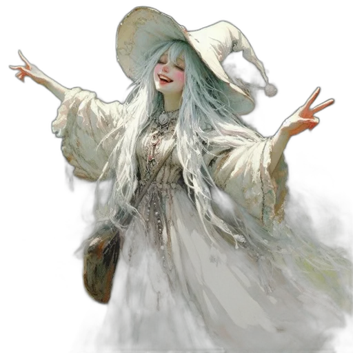 staff, dress, dragon, hat transparent PNG cut-out