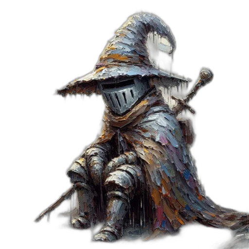 sword, dragon, hat, staff transparent PNG cut-out