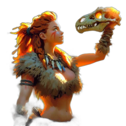 dragon, creature, staff, animal transparent PNG cut-out