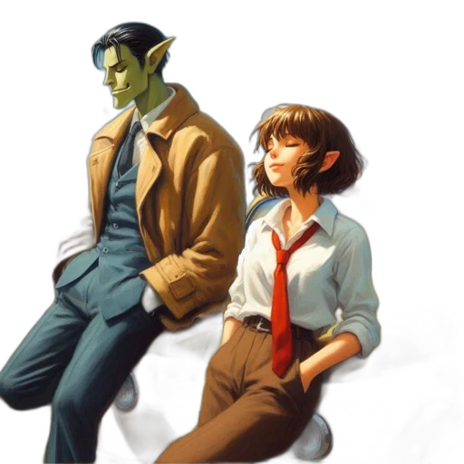 jacket, concept art, comic book art, fantasy art transparent PNG cut-out
