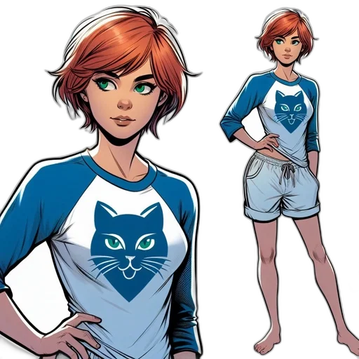 comic book art, concept art, cartoon, young transparent PNG cut-out